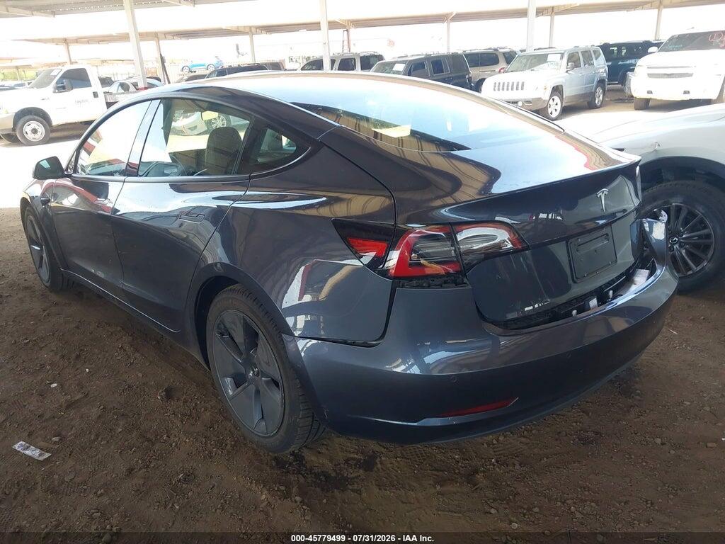 5YJ3E1EA1NF189384 2022 TESLA MODEL 3 photo no. 3