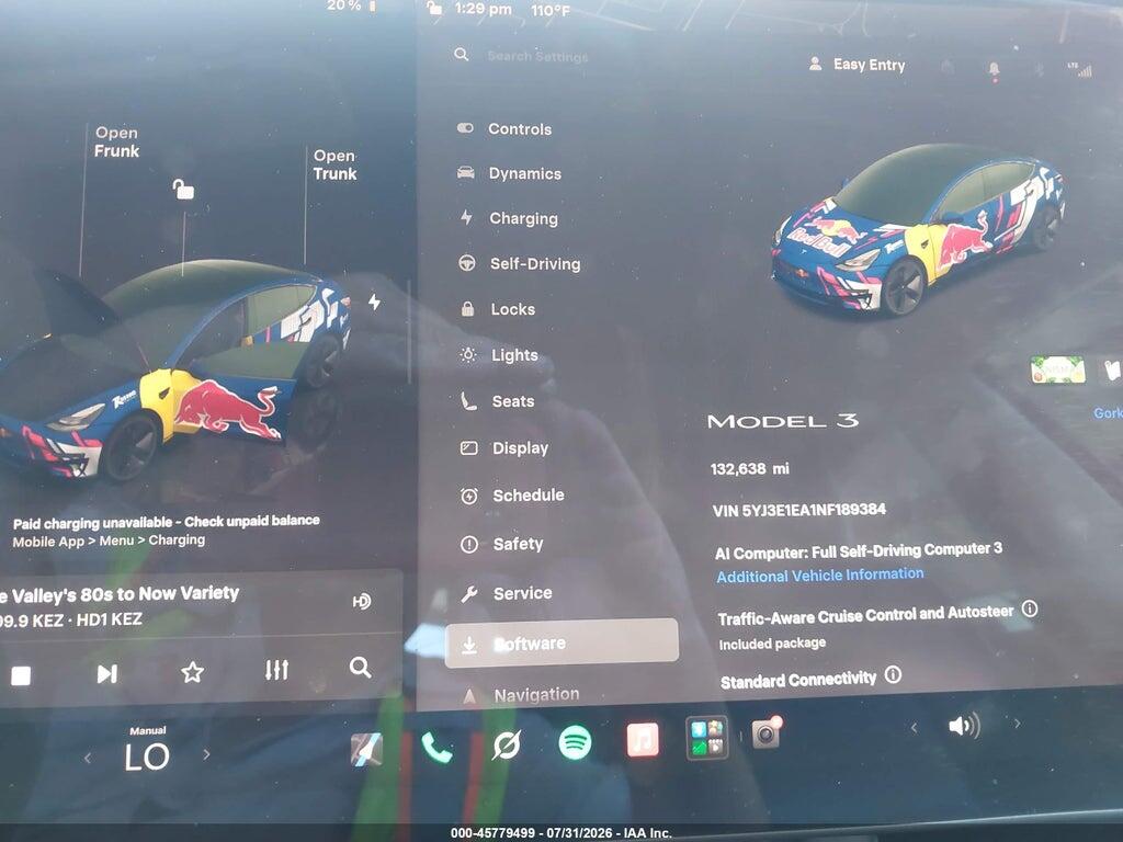 5YJ3E1EA1NF189384 2022 TESLA MODEL 3 photo no. 7
