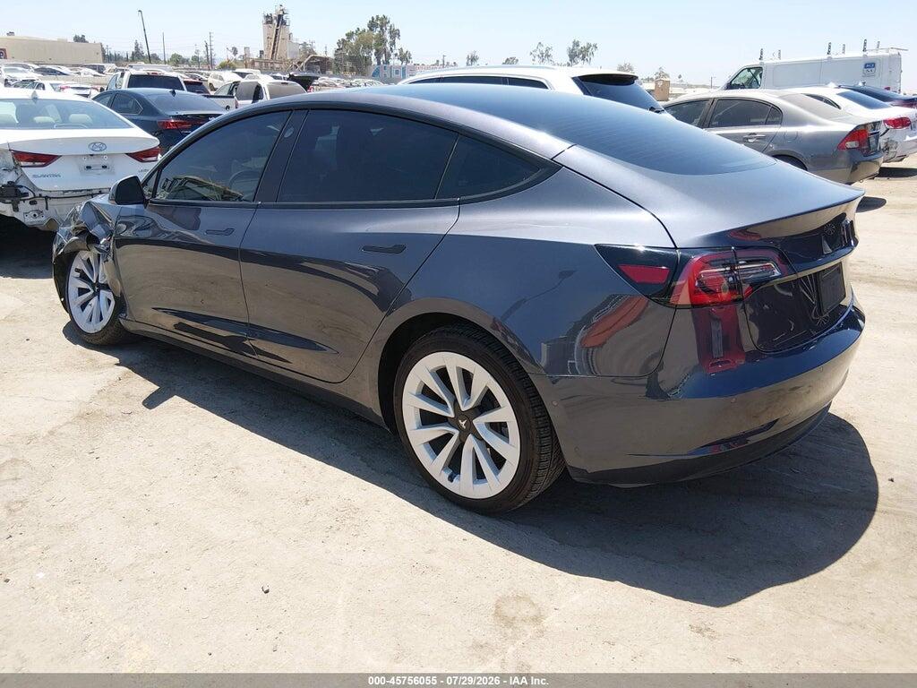 5YJ3E1EA1NF373840 2022 TESLA MODEL 3 photo no. 3
