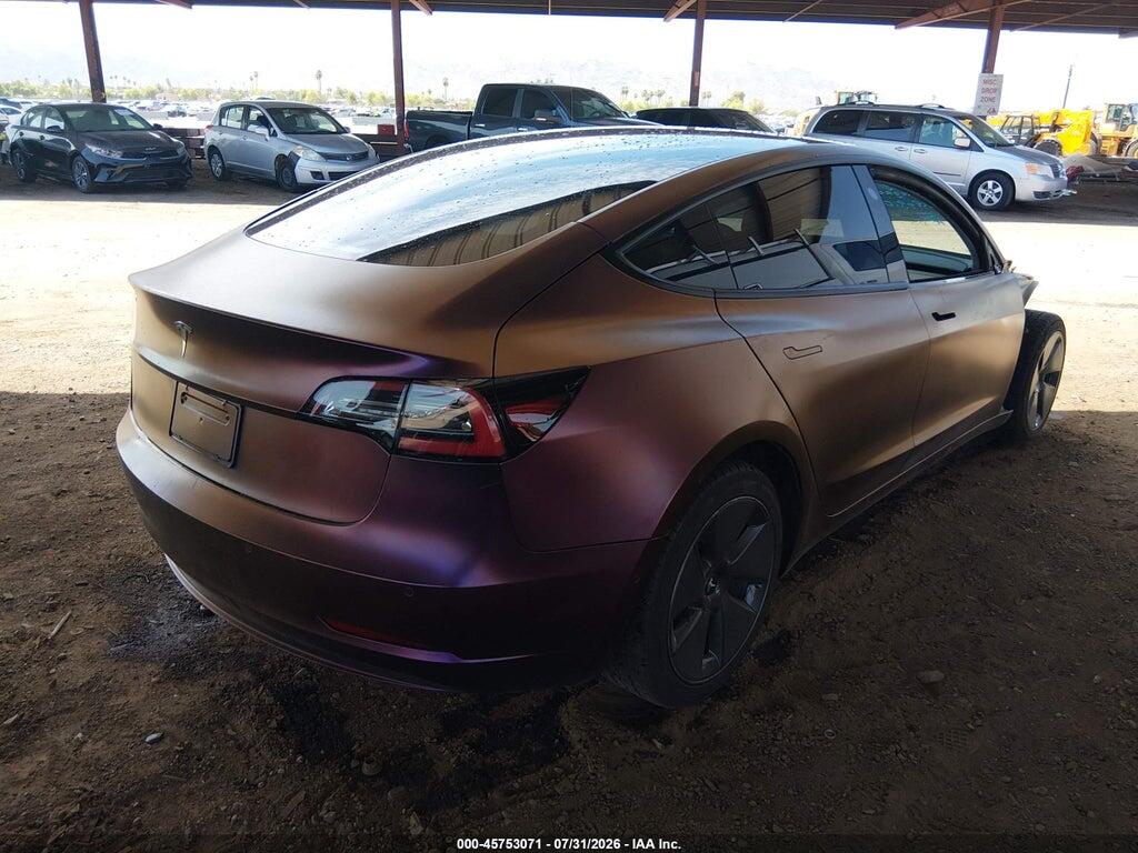 5YJ3E1EA5NF296910 2022 TESLA MODEL 3 photo no. 4