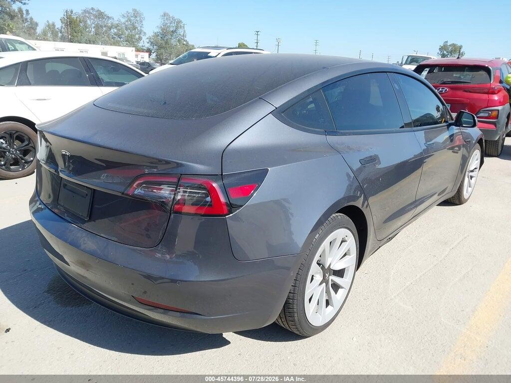 5YJ3E1EA4NF360662 2022 TESLA MODEL 3 photo no. 4