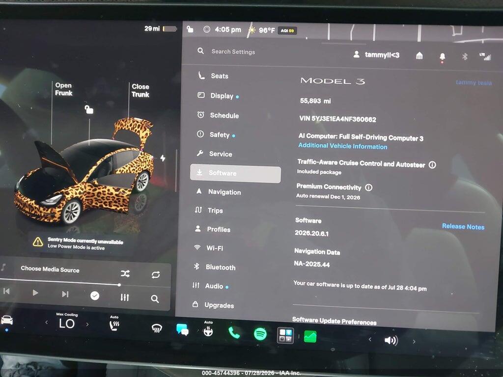 5YJ3E1EA4NF360662 2022 TESLA MODEL 3 photo no. 7