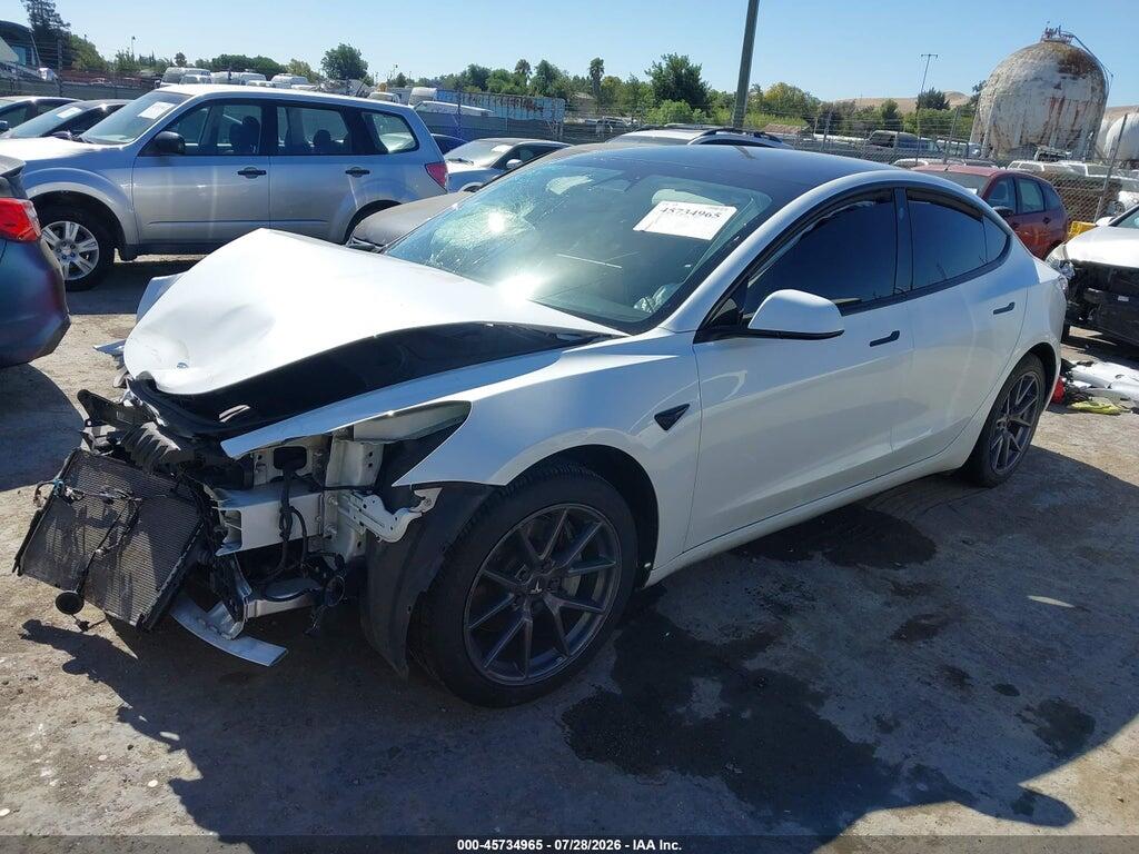 5YJ3E1EA6NF337190 2022 TESLA MODEL 3 photo no. 2