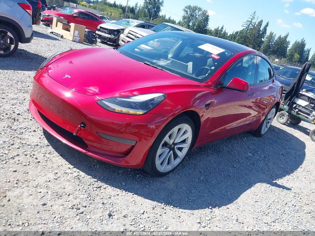 5YJ3E1EA8NF185381 2022 TESLA MODEL 3 photo no. 2