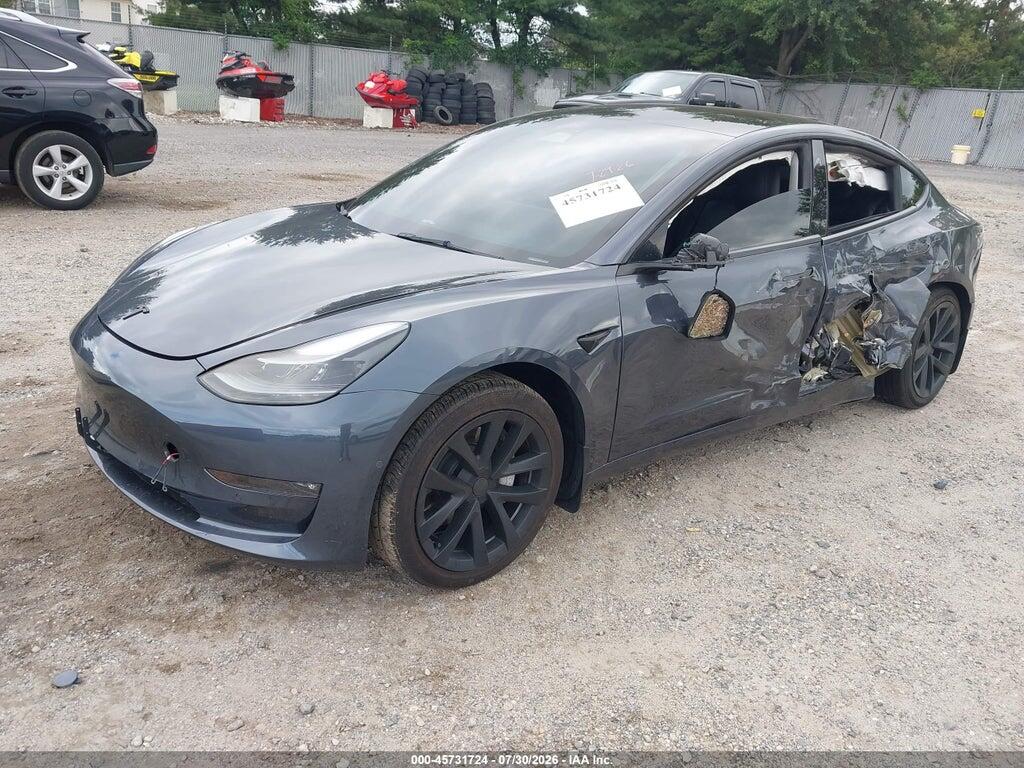 5YJ3E1EA7NF370683 2022 TESLA MODEL 3 photo no. 2