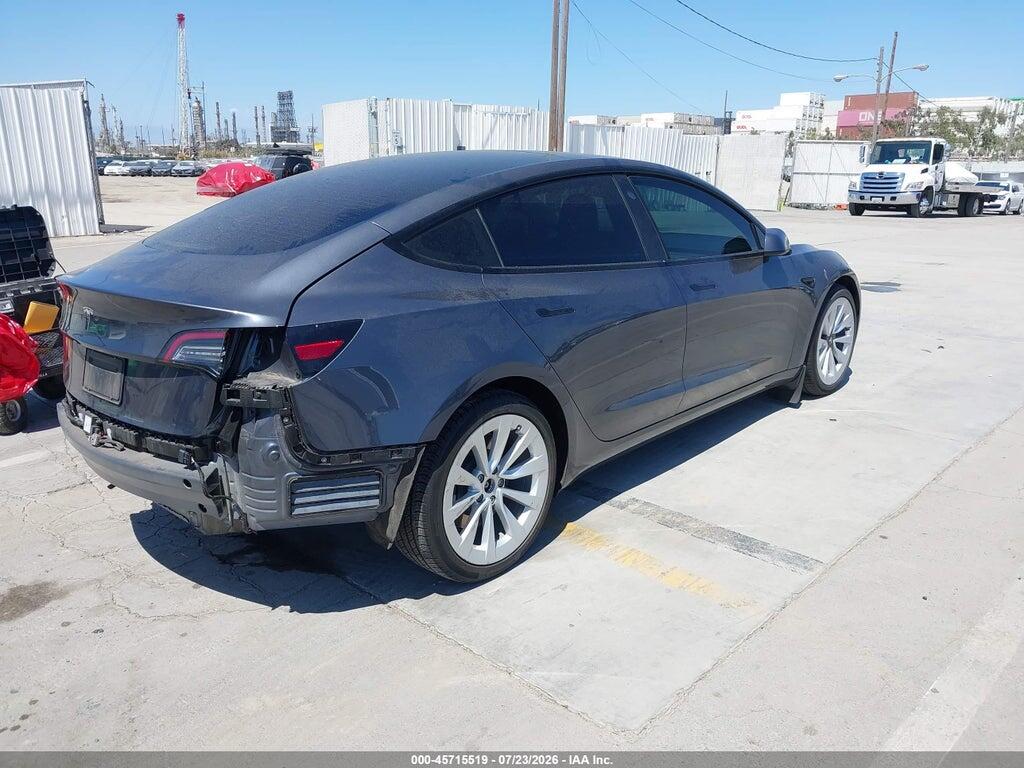 5YJ3E1EA8NF376010 2022 TESLA MODEL 3 photo no. 4