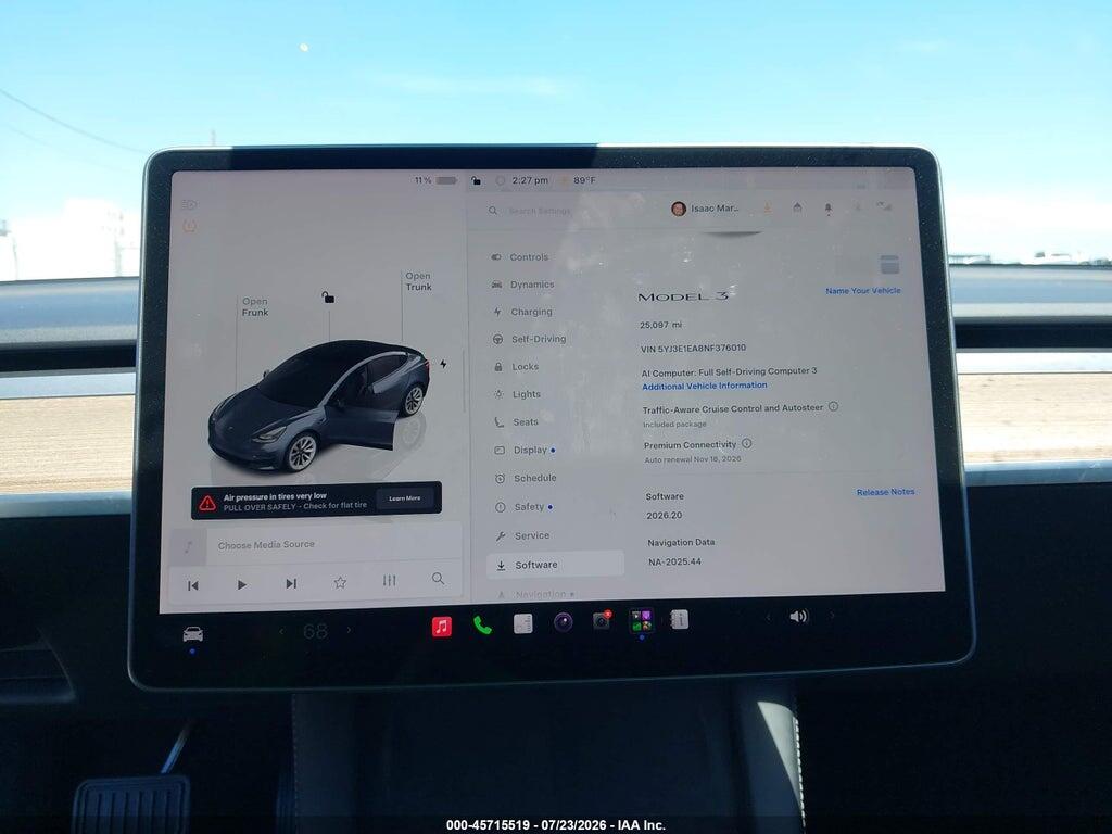 5YJ3E1EA8NF376010 2022 TESLA MODEL 3 photo no. 7