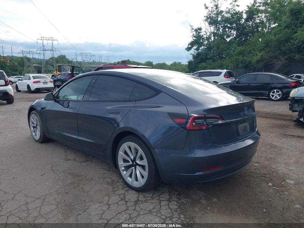 5YJ3E1EB5NF339456 2022 TESLA MODEL 3 photo no. 3