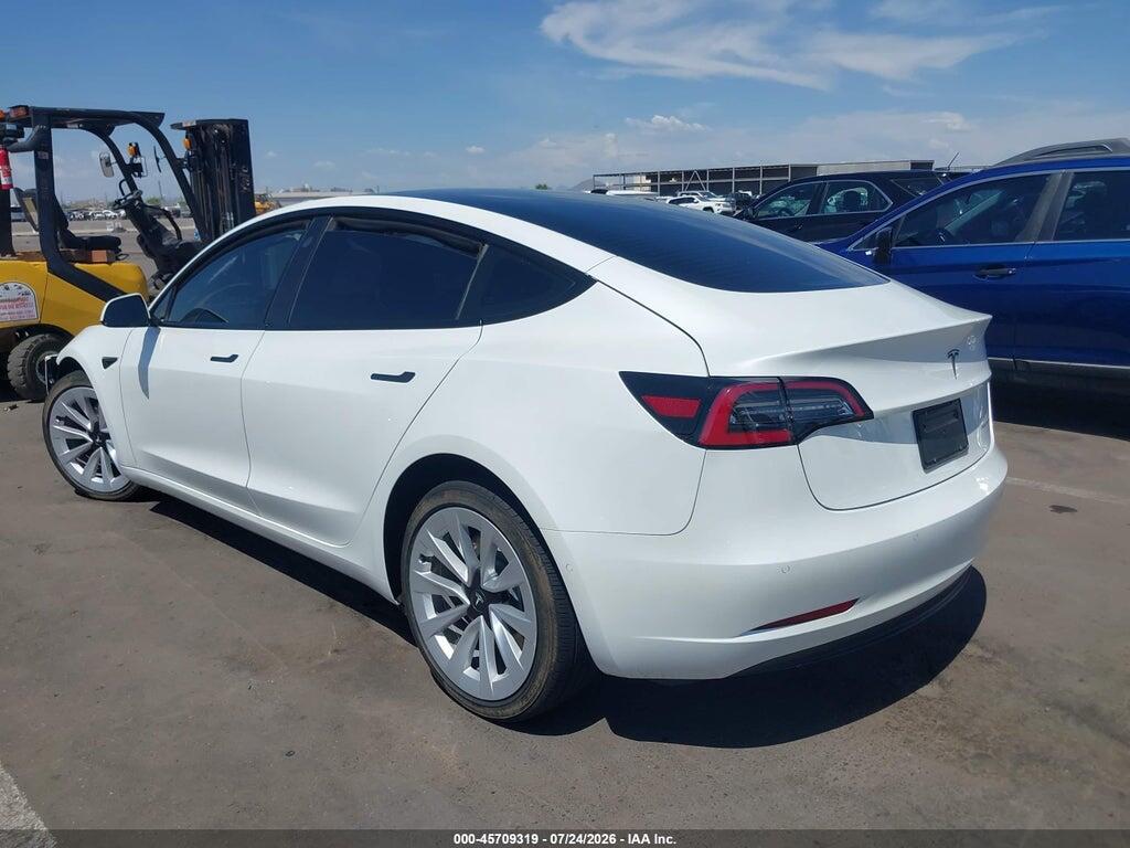 5YJ3E1EB7NF124581 2022 TESLA MODEL 3 photo no. 3