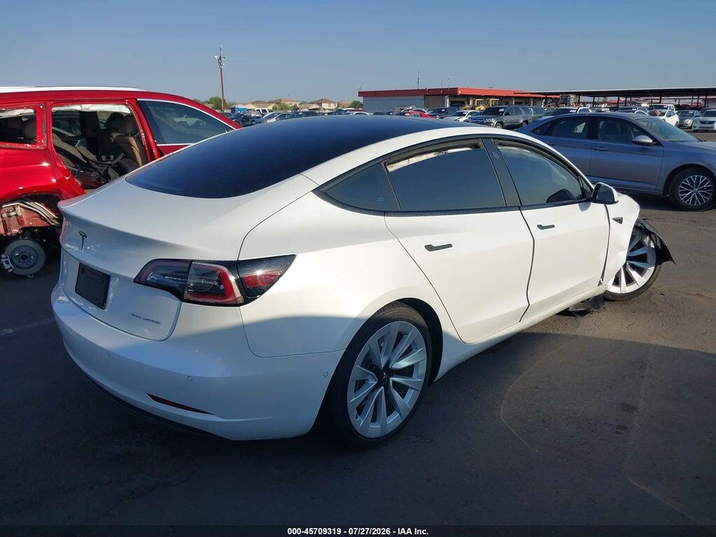 5YJ3E1EB7NF124581 2022 TESLA MODEL 3 photo no. 4