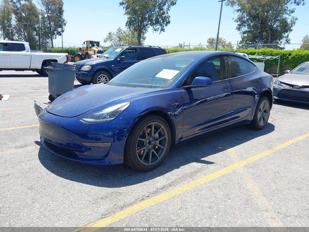 5YJ3E1EA1NF358416 2022 TESLA MODEL 3 photo no. 2