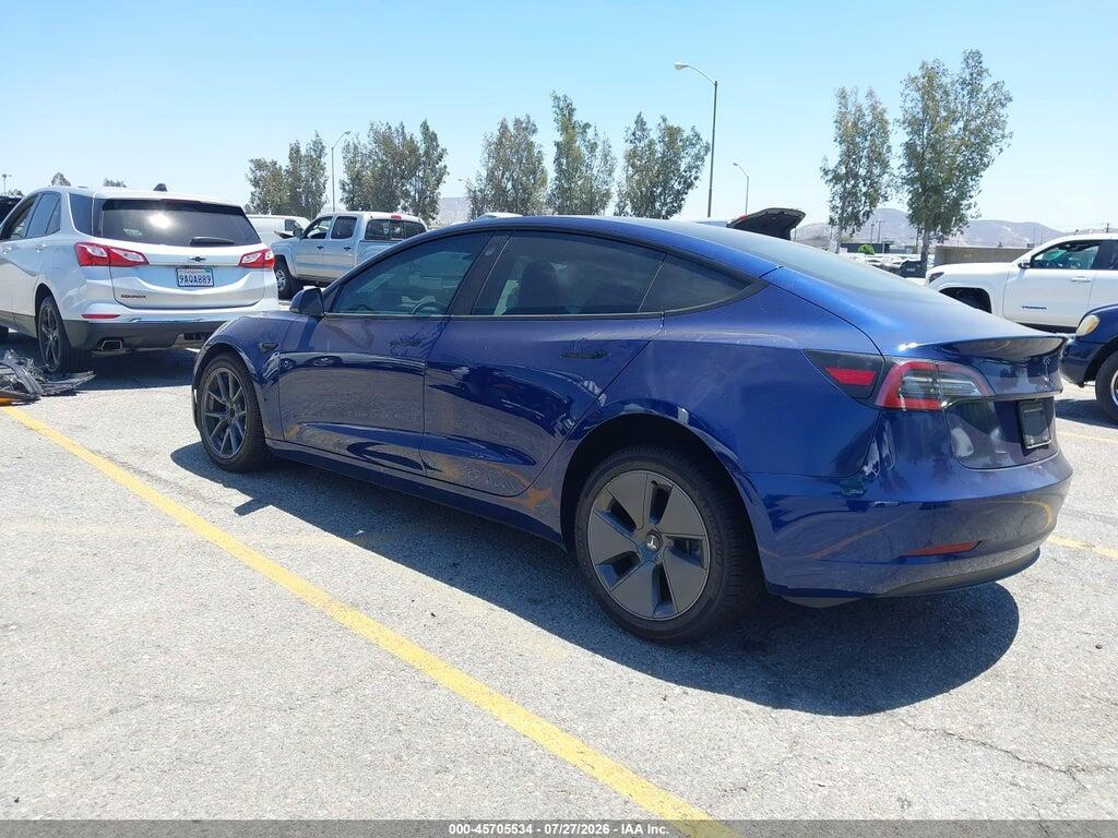 5YJ3E1EA1NF358416 2022 TESLA MODEL 3 photo no. 3
