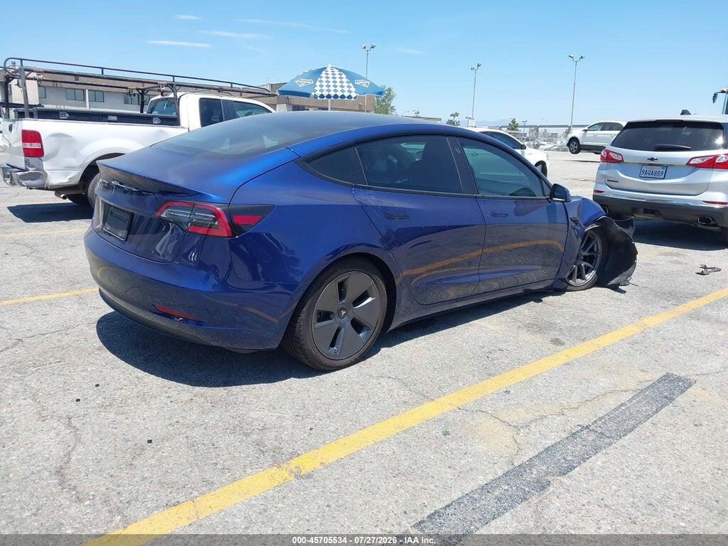 5YJ3E1EA1NF358416 2022 TESLA MODEL 3 photo no. 4