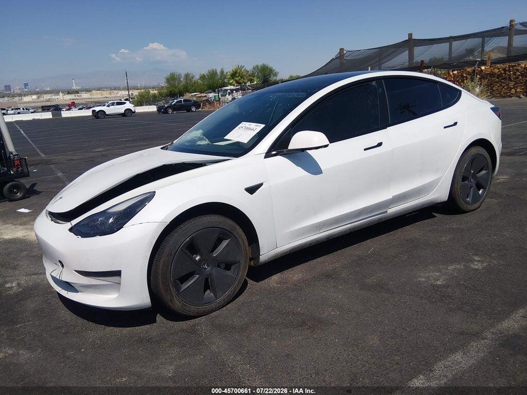 5YJ3E1EA7NF238264 2022 TESLA MODEL 3 photo no. 2