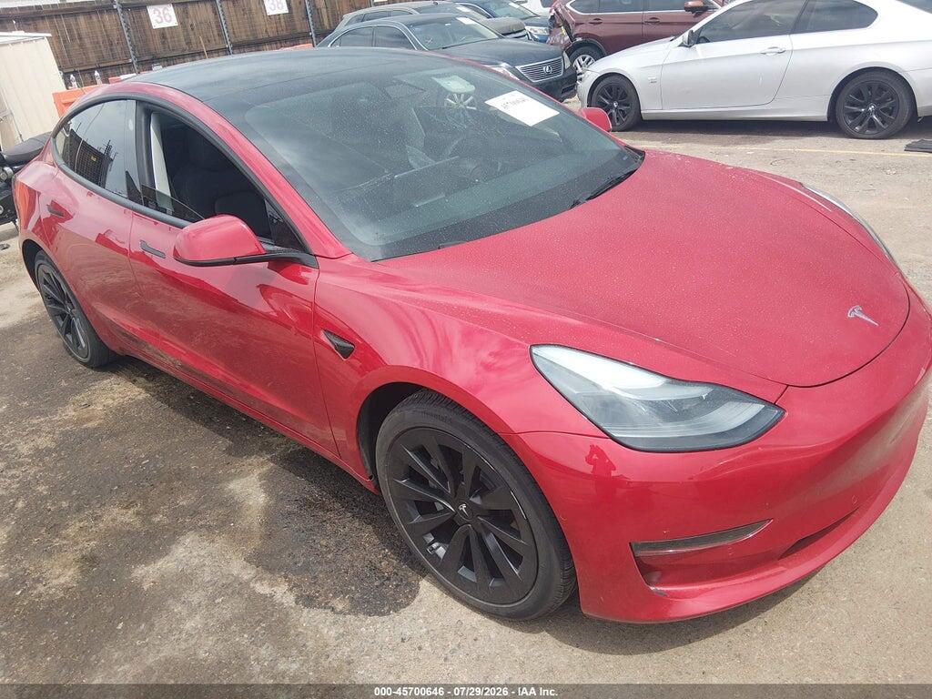 5YJ3E1EB7NF131899 2022 TESLA MODEL 3 photo no. 1