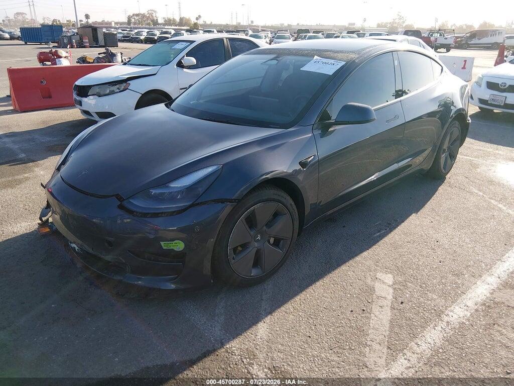 5YJ3E1EA7NF376659 2022 TESLA MODEL 3 photo no. 2