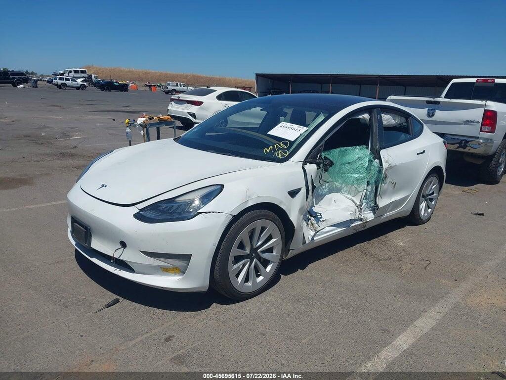 5YJ3E1EA0NF293493 2022 TESLA MODEL 3 photo no. 2