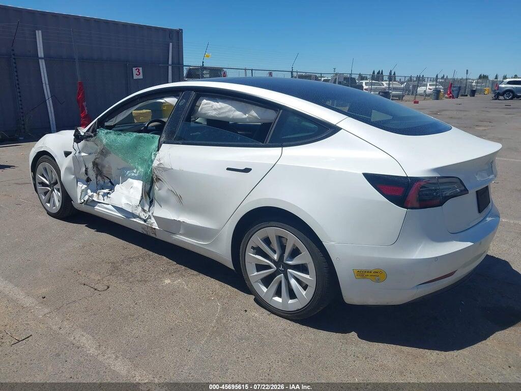 5YJ3E1EA0NF293493 2022 TESLA MODEL 3 photo no. 3