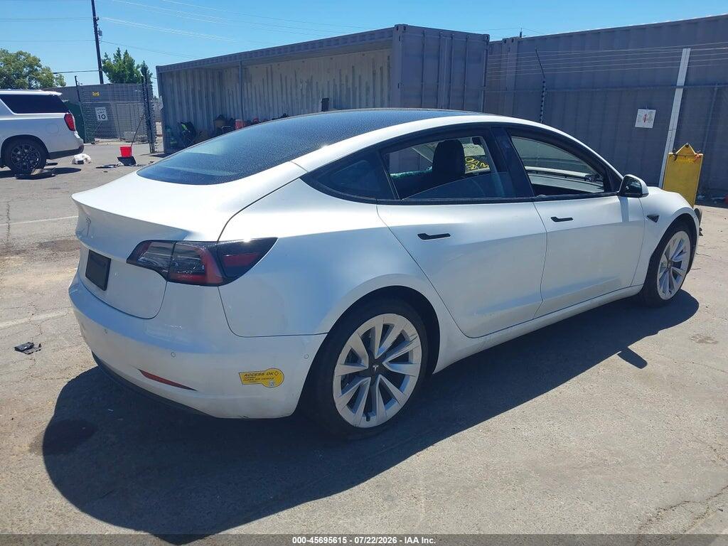 5YJ3E1EA0NF293493 2022 TESLA MODEL 3 photo no. 4