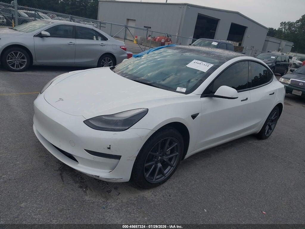 5YJ3E1EA2NF126228 2022 TESLA MODEL 3 photo no. 2
