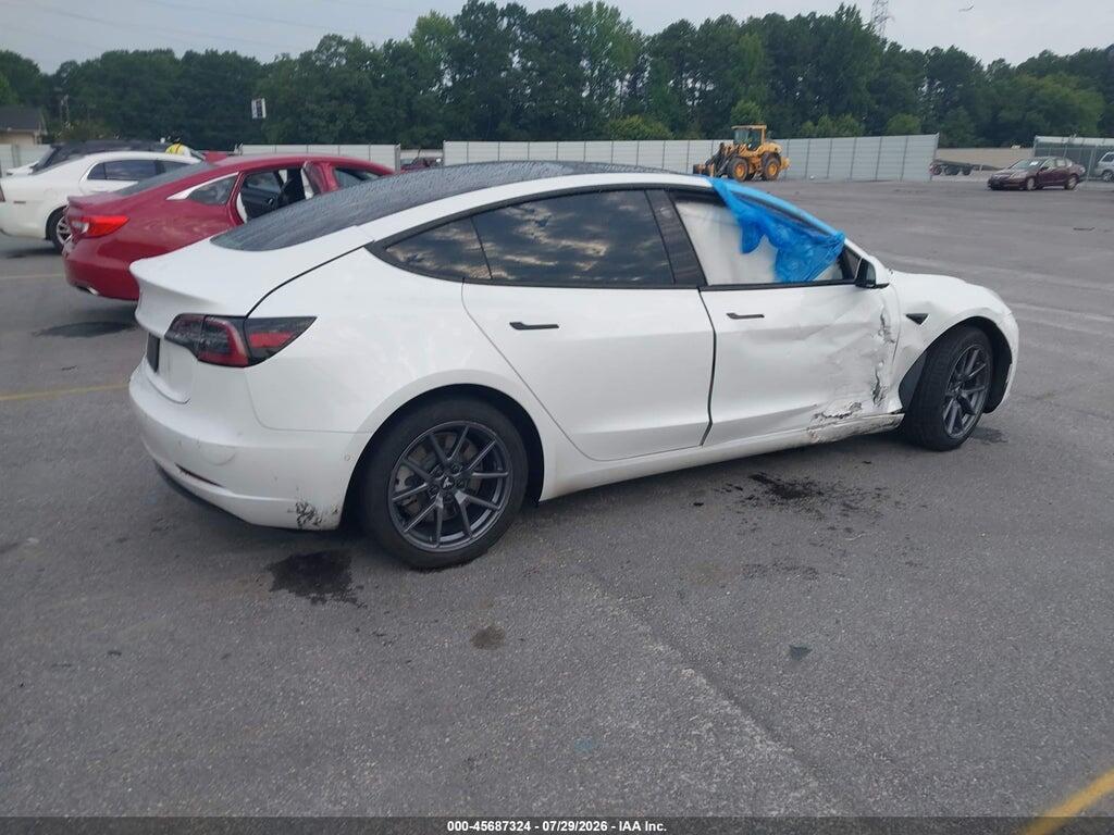 5YJ3E1EA2NF126228 2022 TESLA MODEL 3 photo no. 4