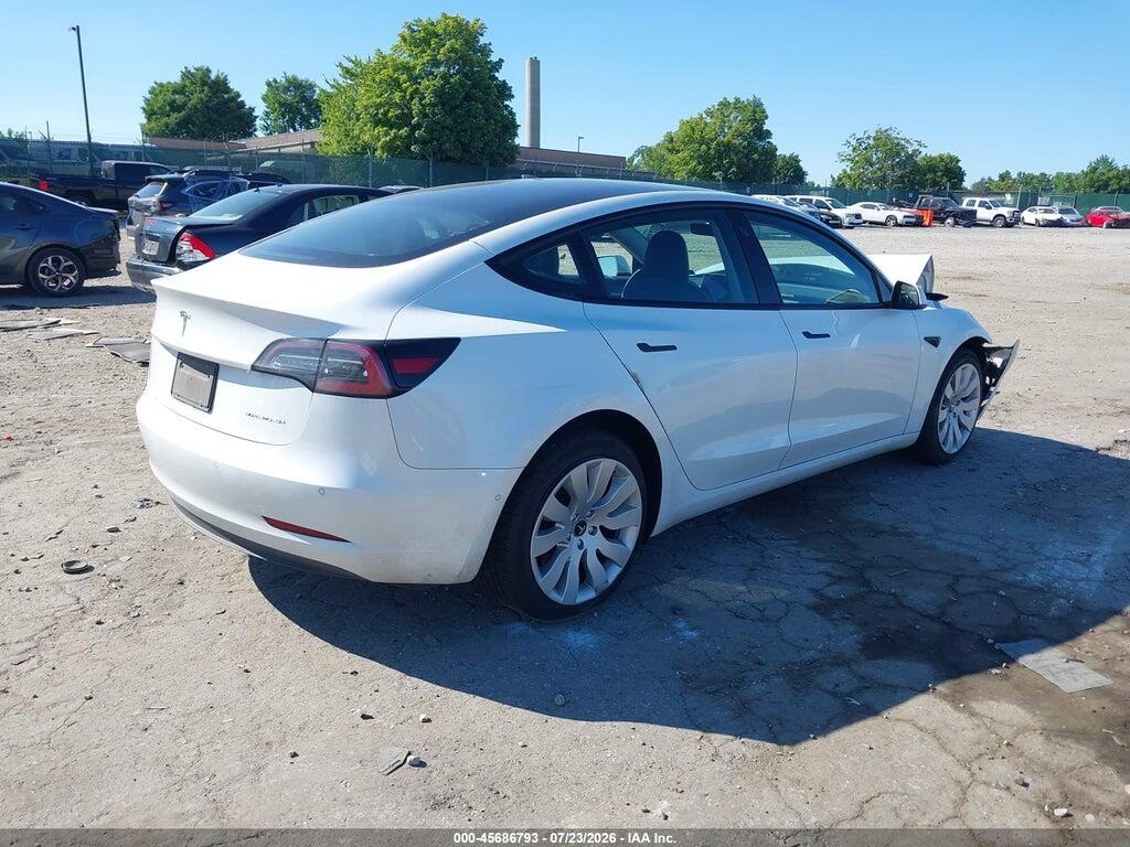 5YJ3E1EB2NF151672 2022 TESLA MODEL 3 photo no. 4