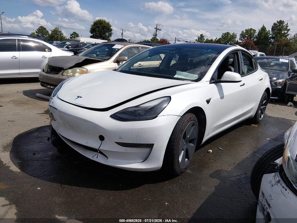 5YJ3E1EA1NF320264 2022 TESLA MODEL 3 photo no. 2
