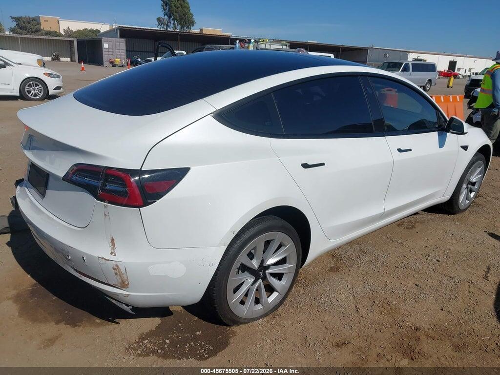 5YJ3E1EA2NF357419 2022 TESLA MODEL 3 photo no. 4