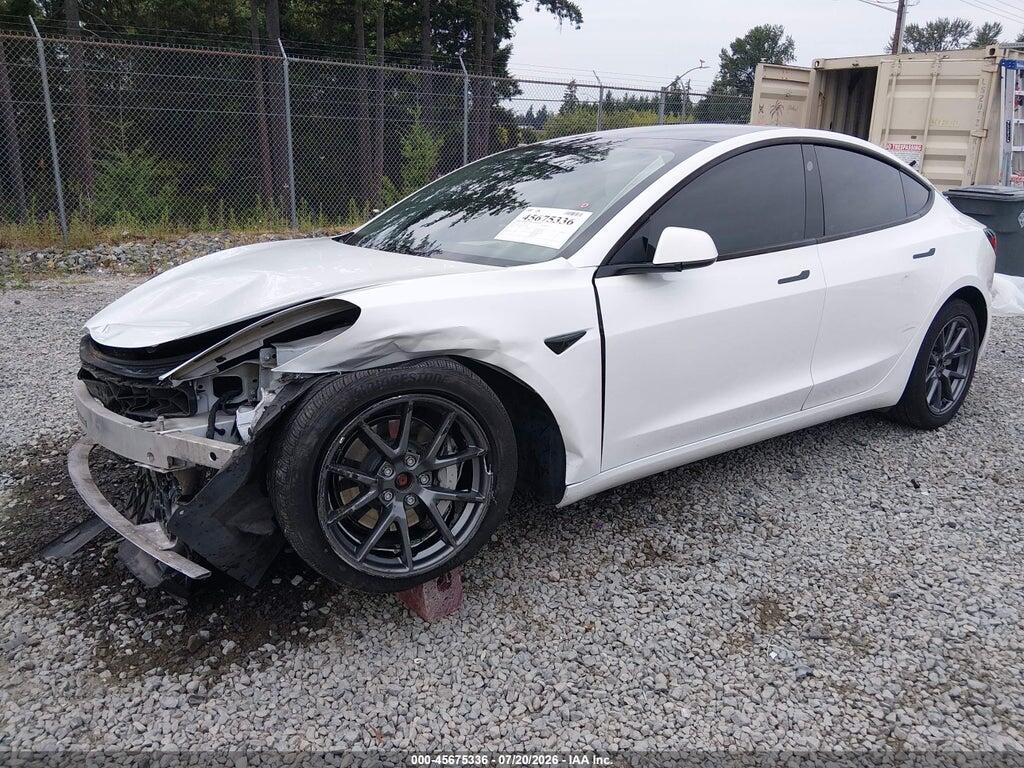 5YJ3E1EB6NF177708 2022 TESLA MODEL 3 photo no. 2