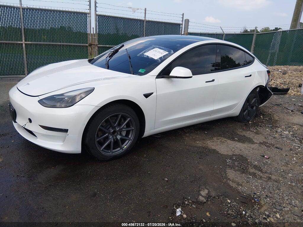 5YJ3E1EA6NF168269 2022 TESLA MODEL 3 photo no. 2