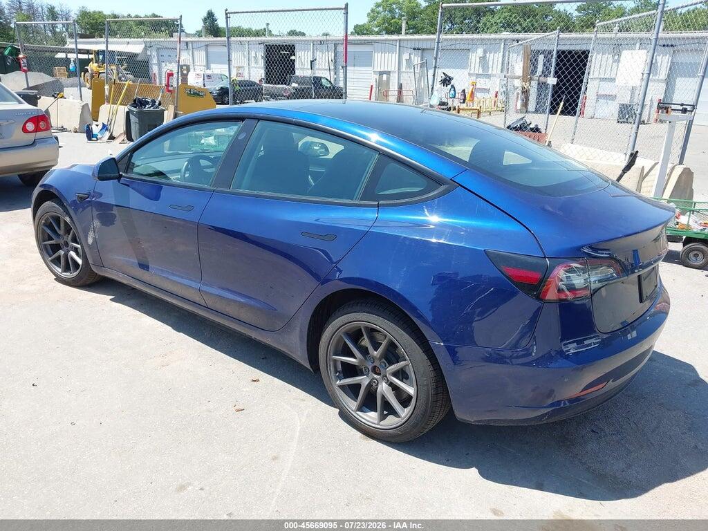 5YJ3E1EA1NF331474 2022 TESLA MODEL 3 photo no. 3