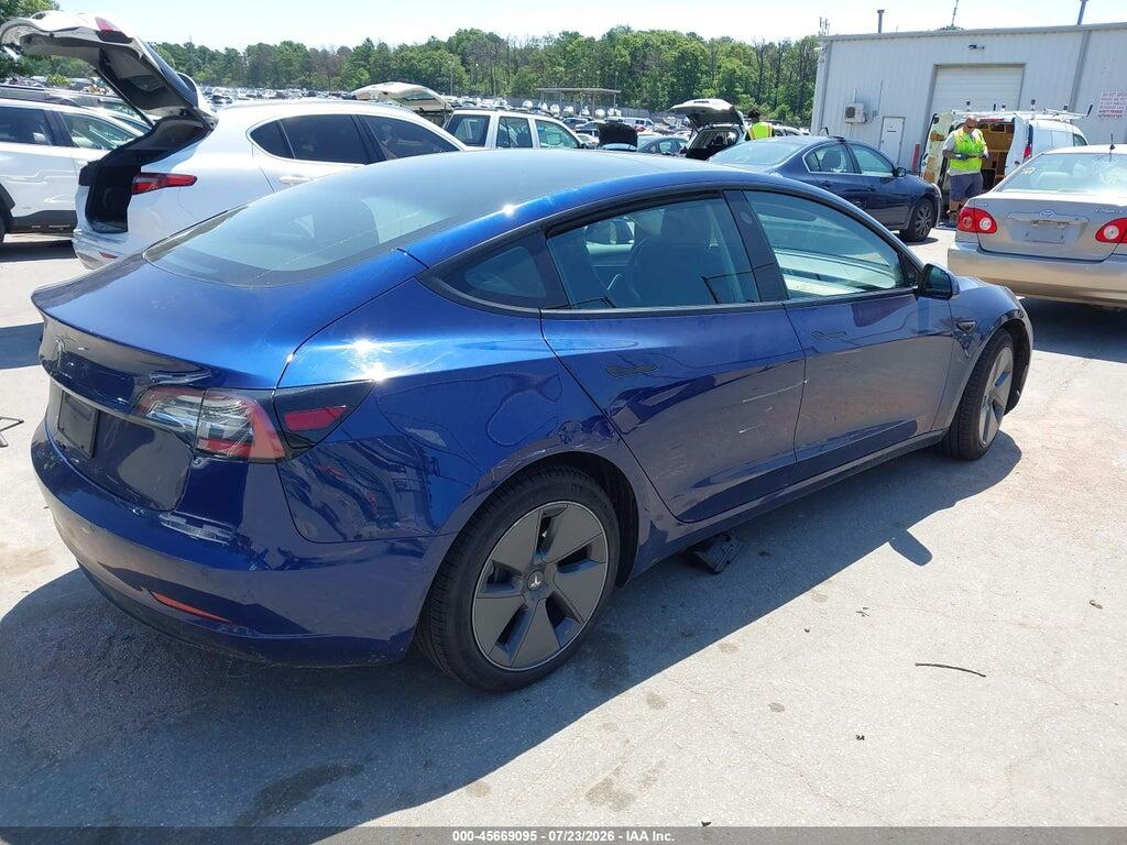 5YJ3E1EA1NF331474 2022 TESLA MODEL 3 photo no. 4