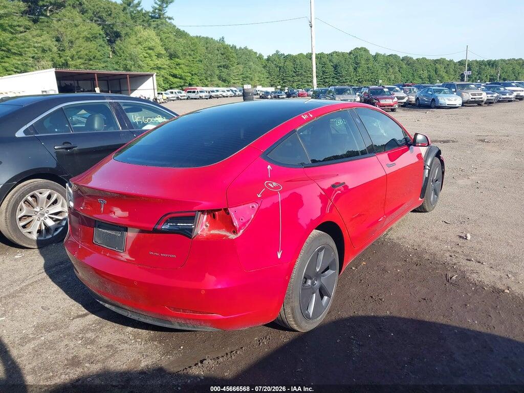 5YJ3E1EB7NF134124 2022 TESLA MODEL 3 photo no. 4
