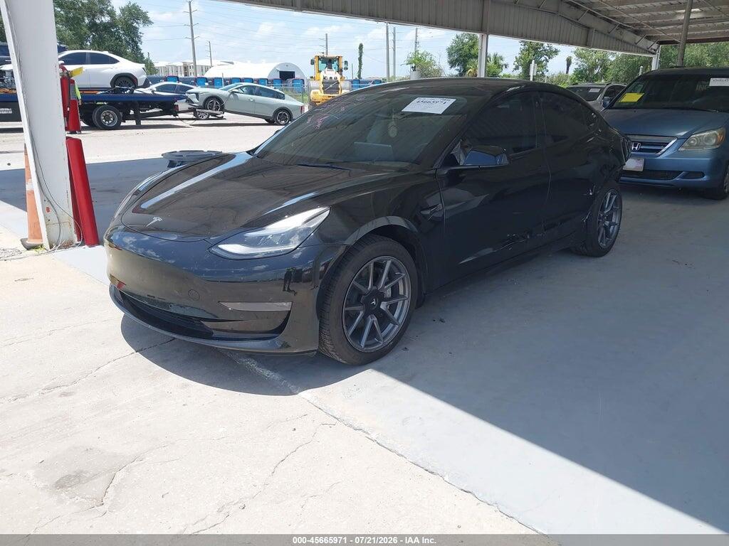 5YJ3E1EB5NF128340 2022 TESLA MODEL 3 photo no. 2