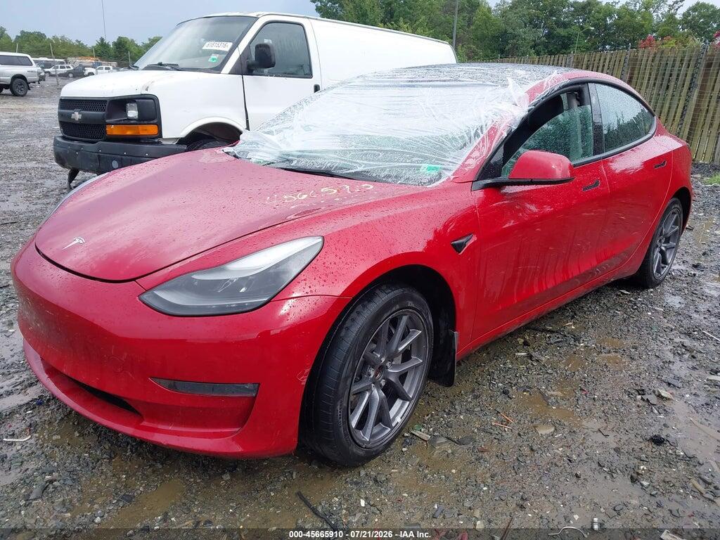 5YJ3E1EB5NF267545 2022 TESLA MODEL 3 photo no. 2