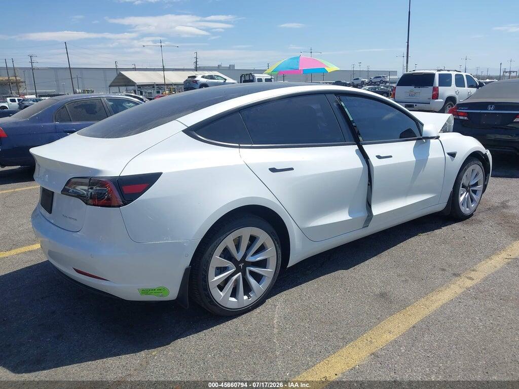 5YJ3E1EB3NF166570 2022 TESLA MODEL 3 photo no. 4
