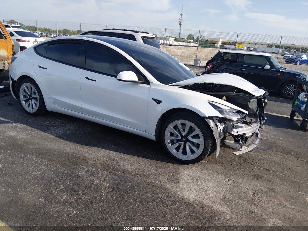 5YJ3E1EA9NF324417 2022 TESLA MODEL 3 photo no. 1
