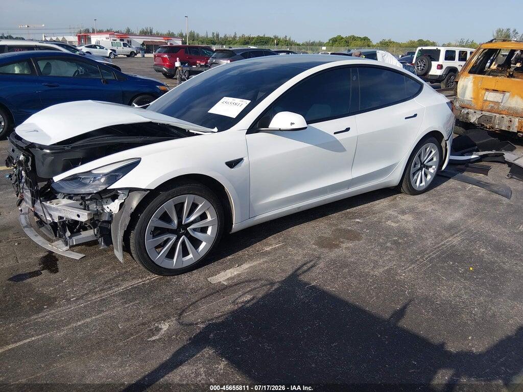 5YJ3E1EA9NF324417 2022 TESLA MODEL 3 photo no. 2
