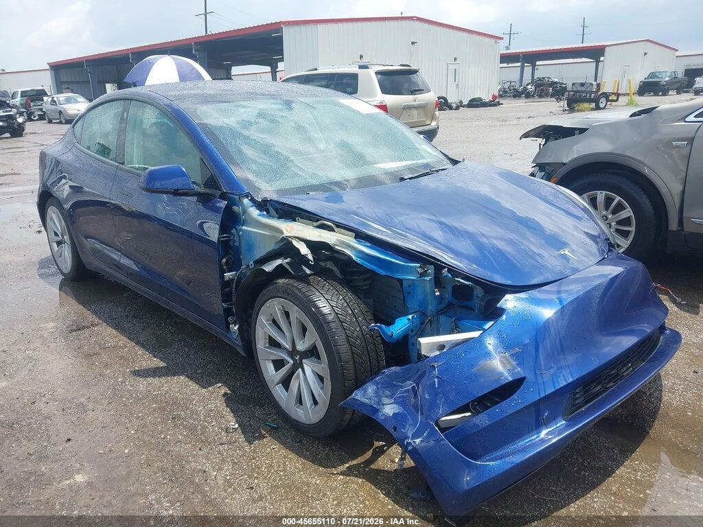 5YJ3E1EB9NF188010 2022 TESLA MODEL 3 photo no. 1