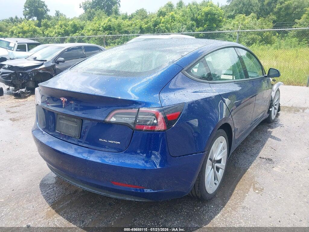 5YJ3E1EB9NF188010 2022 TESLA MODEL 3 photo no. 4