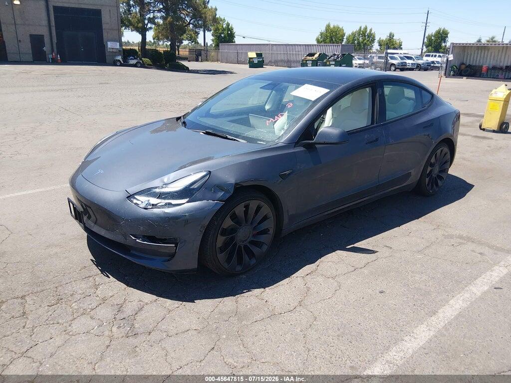 5YJ3E1EC3NF136039 2022 TESLA MODEL 3 photo no. 2