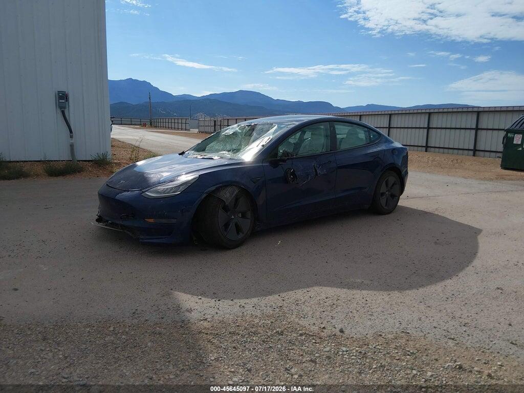 5YJ3E1EB4NF244418 2022 TESLA MODEL 3 photo no. 2
