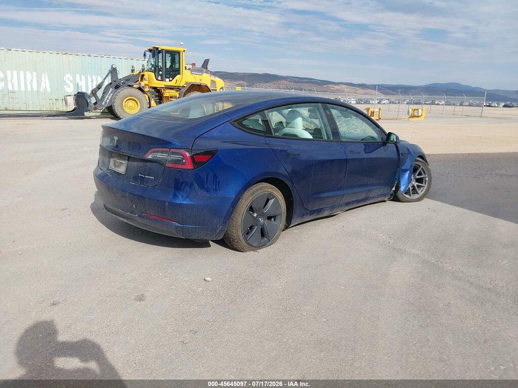 5YJ3E1EB4NF244418 2022 TESLA MODEL 3 photo no. 4