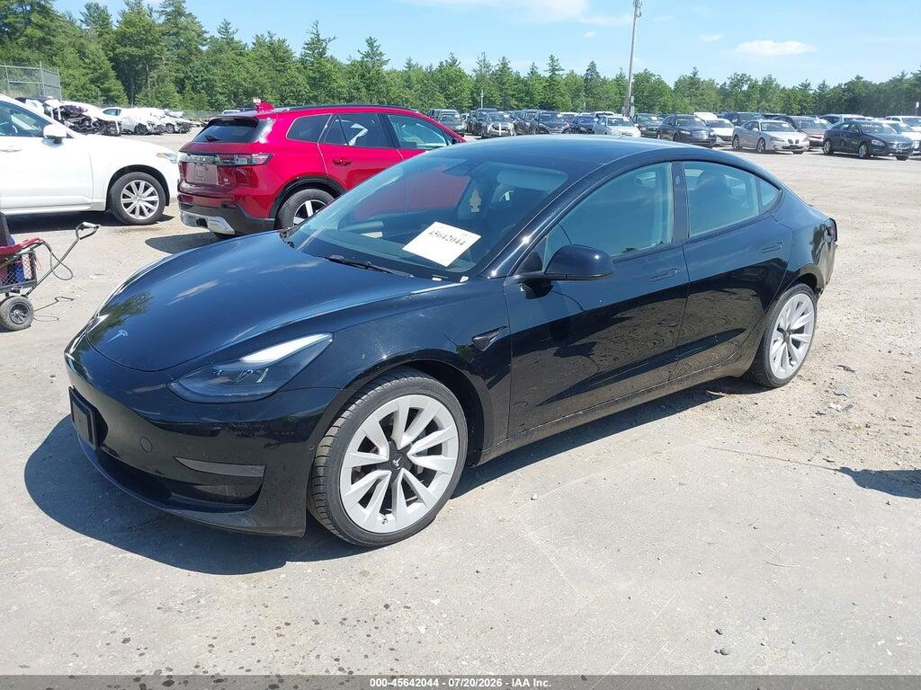 5YJ3E1EA6NF287858 2022 TESLA MODEL 3 photo no. 2