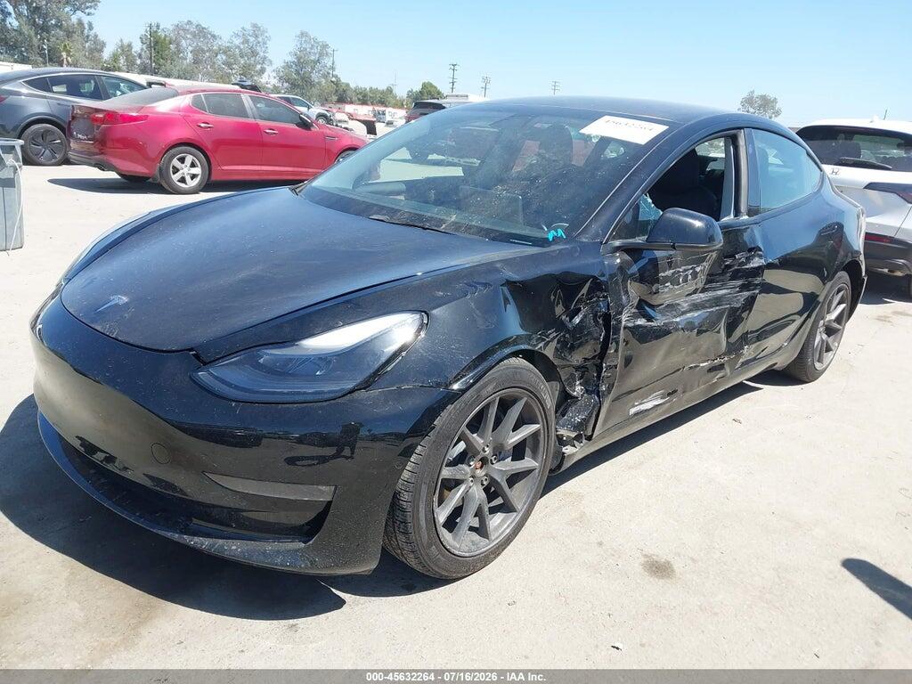 5YJ3E1EB7NF180648 2022 TESLA MODEL 3 photo no. 2