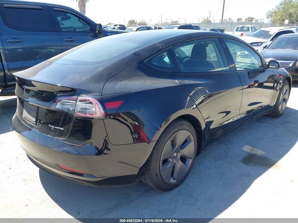 5YJ3E1EB7NF180648 2022 TESLA MODEL 3 photo no. 4