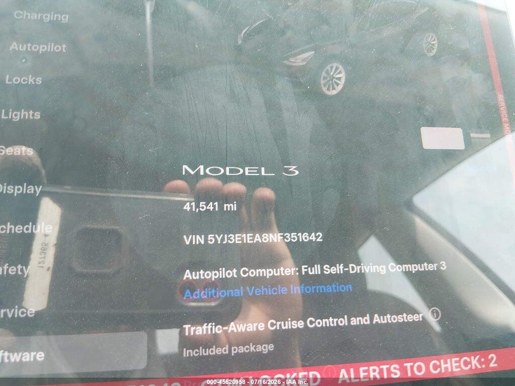 5YJ3E1EA8NF351642 2022 TESLA MODEL 3 photo no. 7