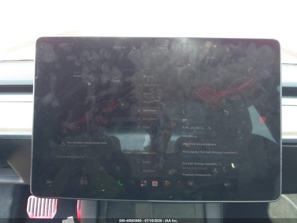 5YJ3E1EA5NF289584 2022 TESLA MODEL 3 photo no. 7
