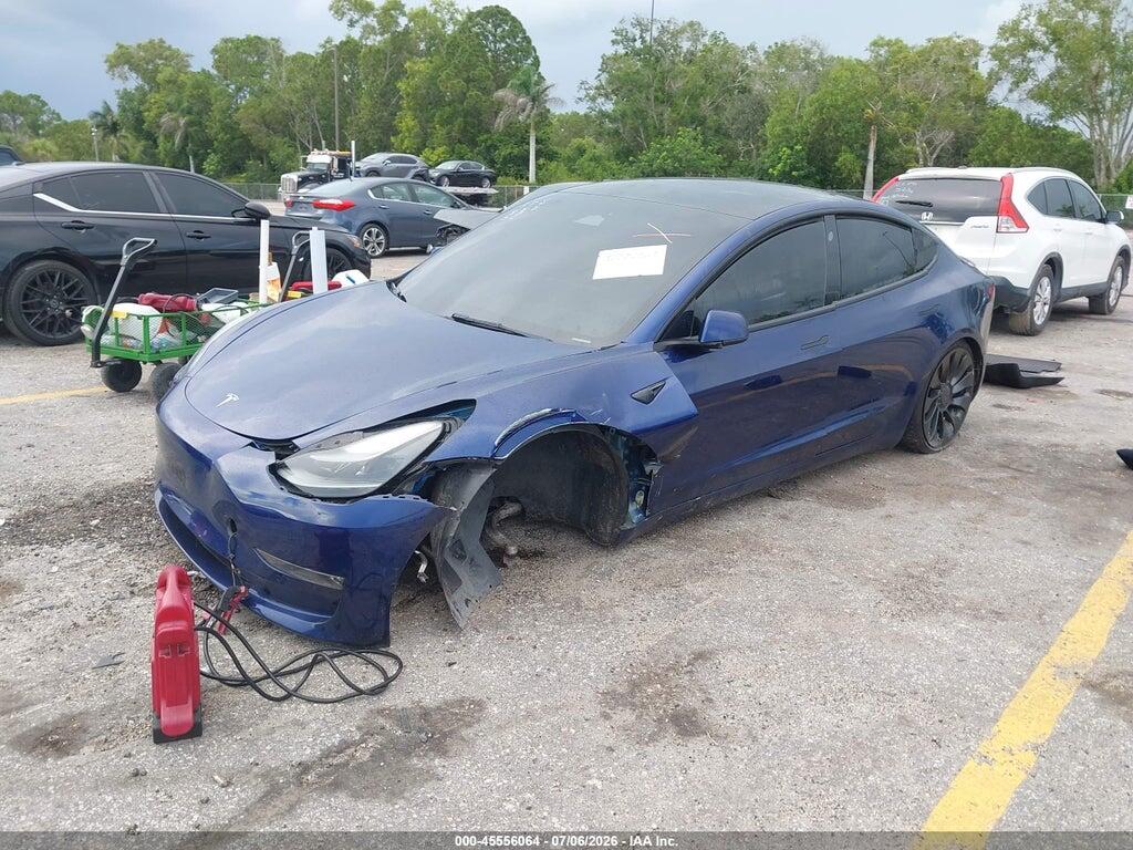 5YJ3E1EC7NF329701 2022 TESLA MODEL 3 photo no. 2