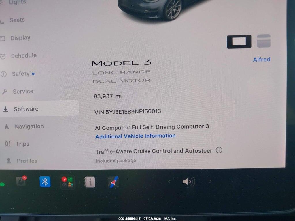 5YJ3E1EB9NF156013 2022 TESLA MODEL 3 photo no. 7